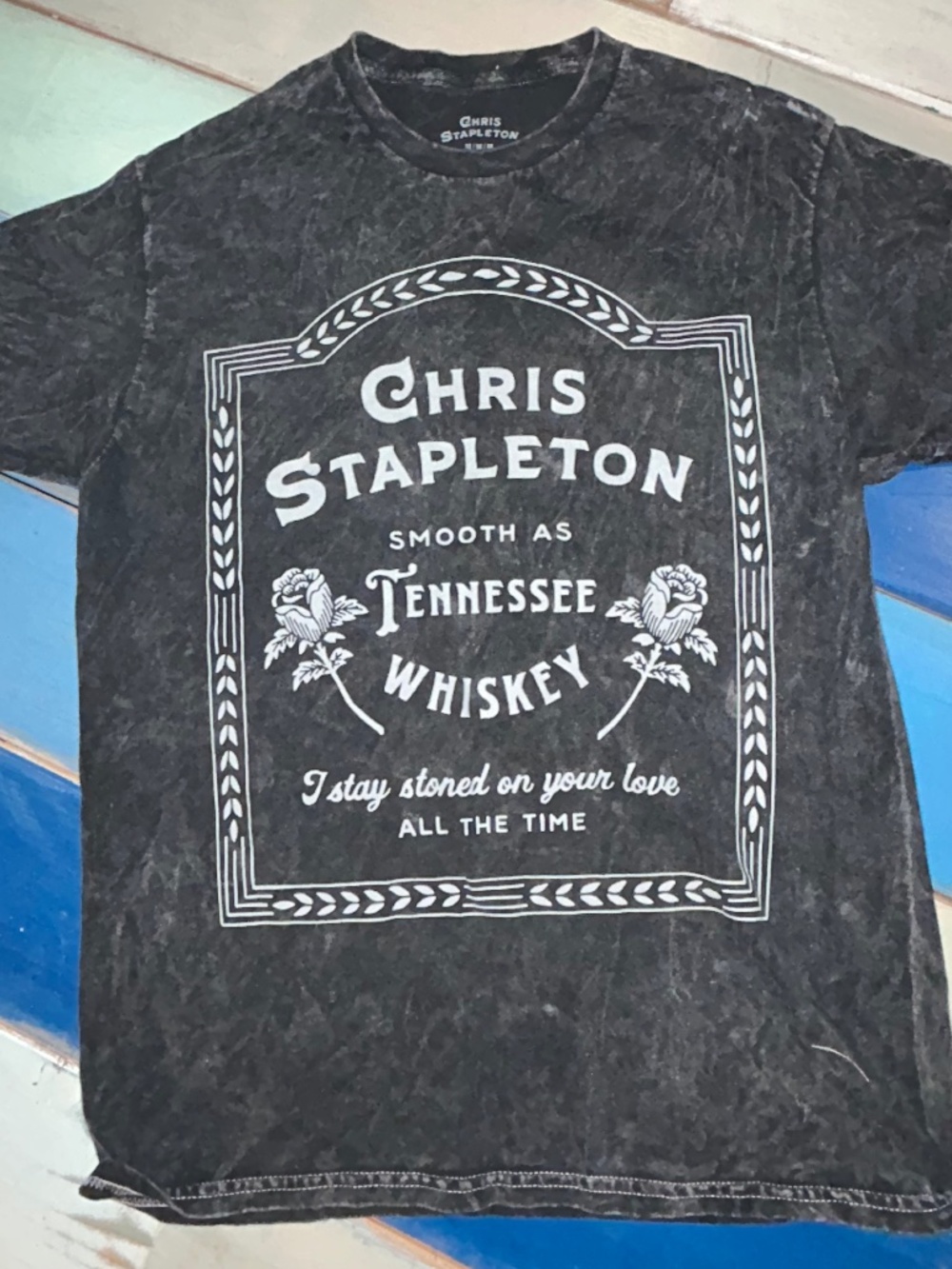 Chris Stapleton Acid Wash Graphic Women's Medium  Country Concert T Shirt